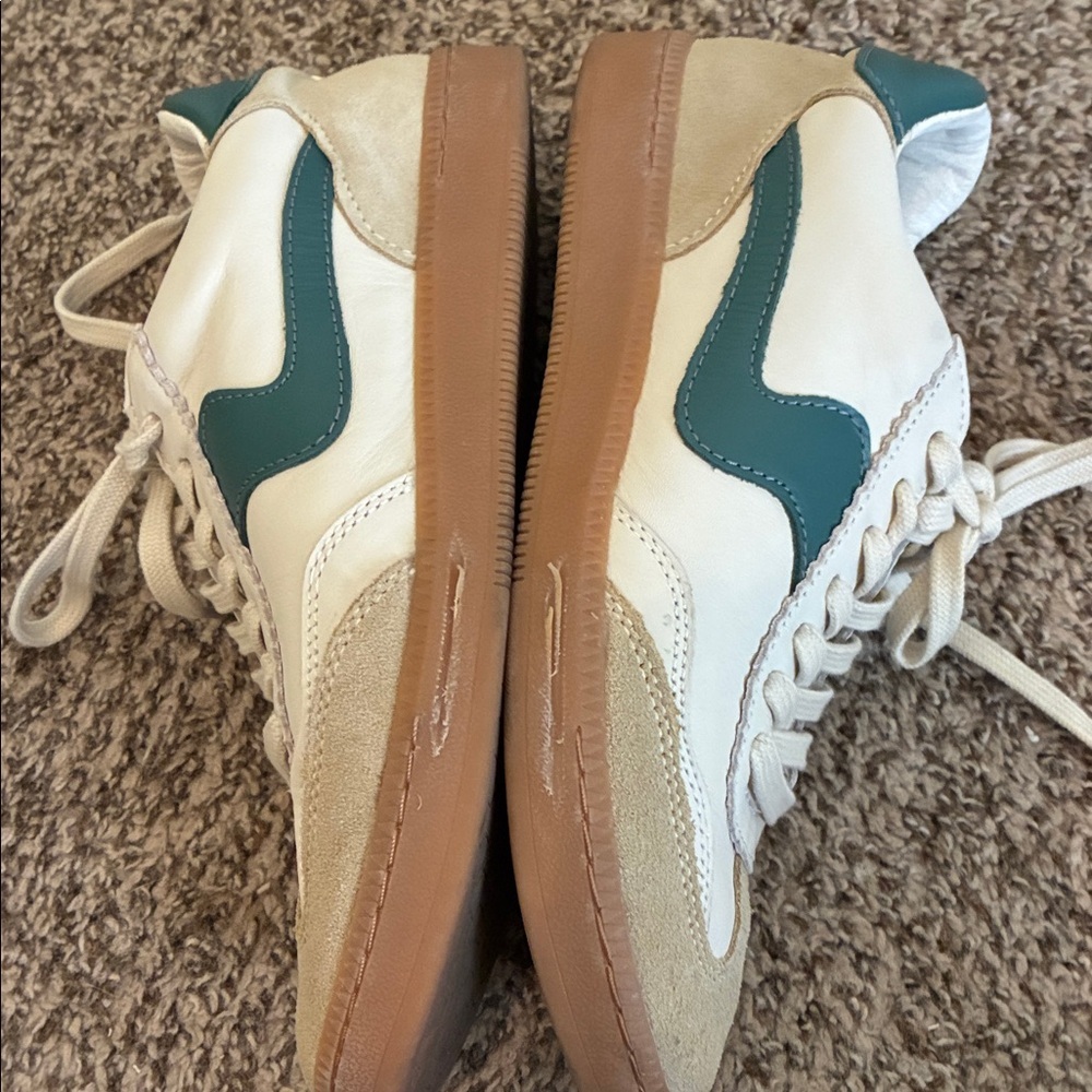 Dolce Vita Beige & Green Women’s Retro Sneakers SZ 7.5M see last picture - Picture 3 of 9